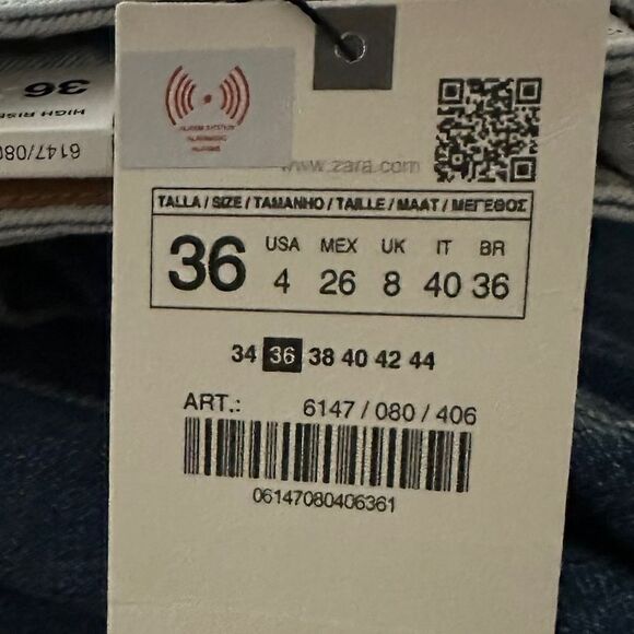 ZARA | Light Blue | HIGH-WAISTED FULL LENGTH Z1975 FLARED JEANS - Picture 10 of 10